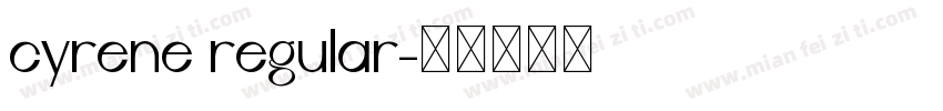 cyrene regular字体转换